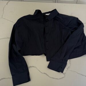 L’academie Button-Front Women's Jacket - navy blue